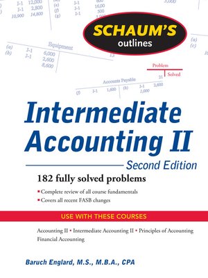 cover image of Schaums Outline of Intermediate Accounting II